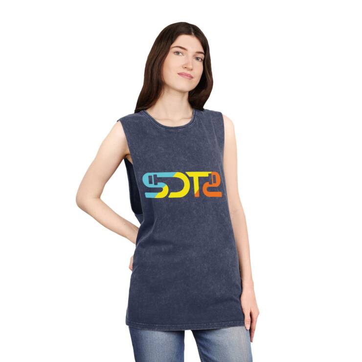 Unisex Stonewash Tank Top - Image 4